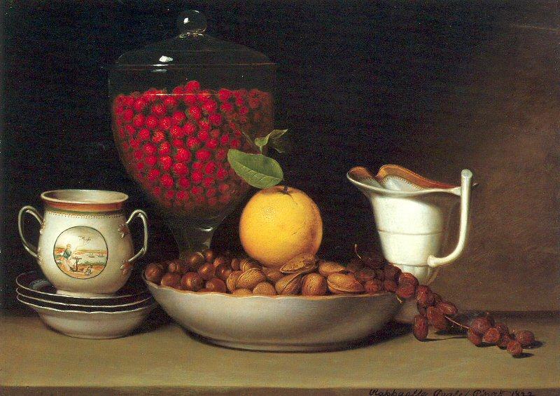 Peale, Raphaelle Still Life: Strawberries Nuts Sweden oil painting art